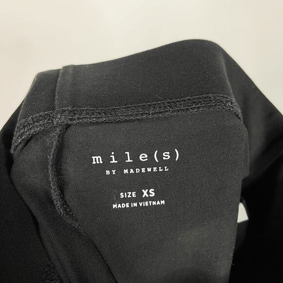 Madewell XSmall XS Black Miles MWL Knit High Rise 27" Leggings Cotton Stretch - Picture 7 of 10